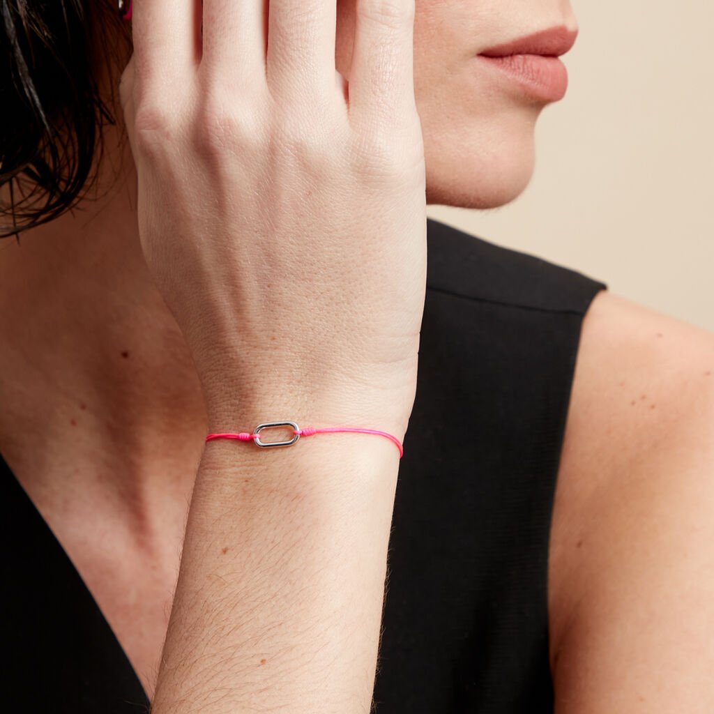 Bracelet Infini Pop Argent Blanc - Bracelets cordon Femme | Histoire d’Or