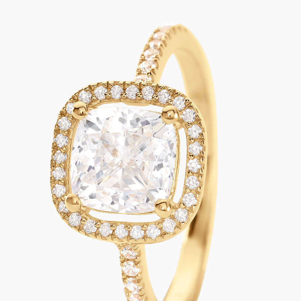 Bague Or Jaune Adrienne Oxydes De Zirconium - Bagues solitaires Femme | Histoire d&rsquo;Or