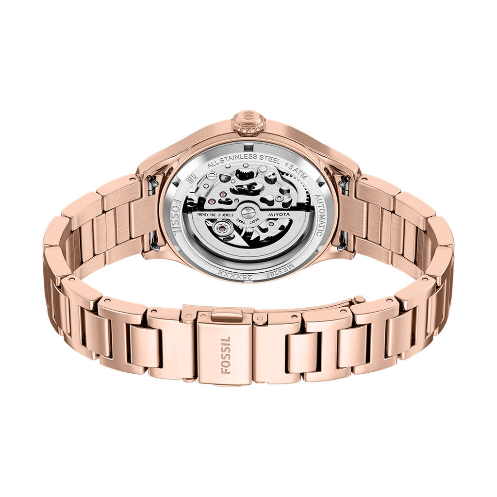 Montre Fossil Gilmore Automatic Rose - F&ecirc;te des m&egrave;res Femme | Histoire d&rsquo;Or