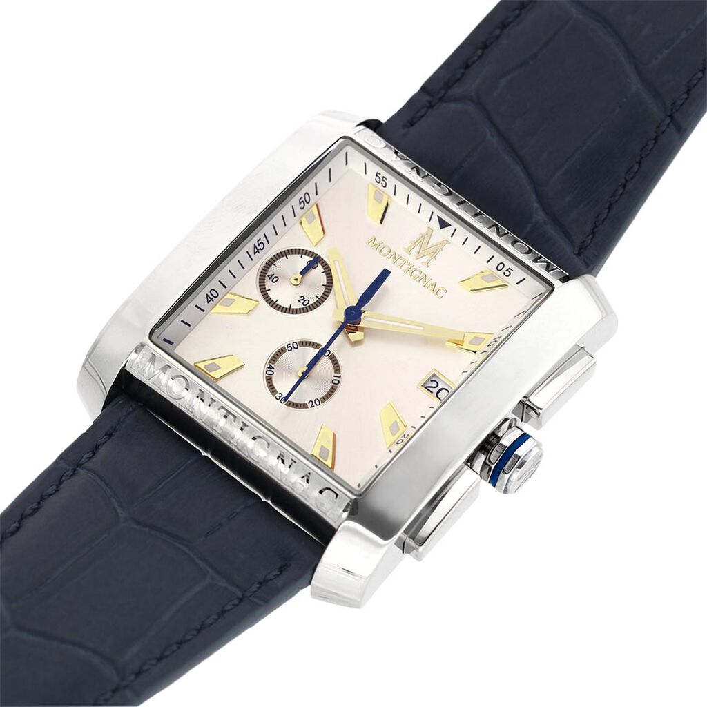 Montre Montignac Square Argenté - Montres Homme | Histoire d’Or