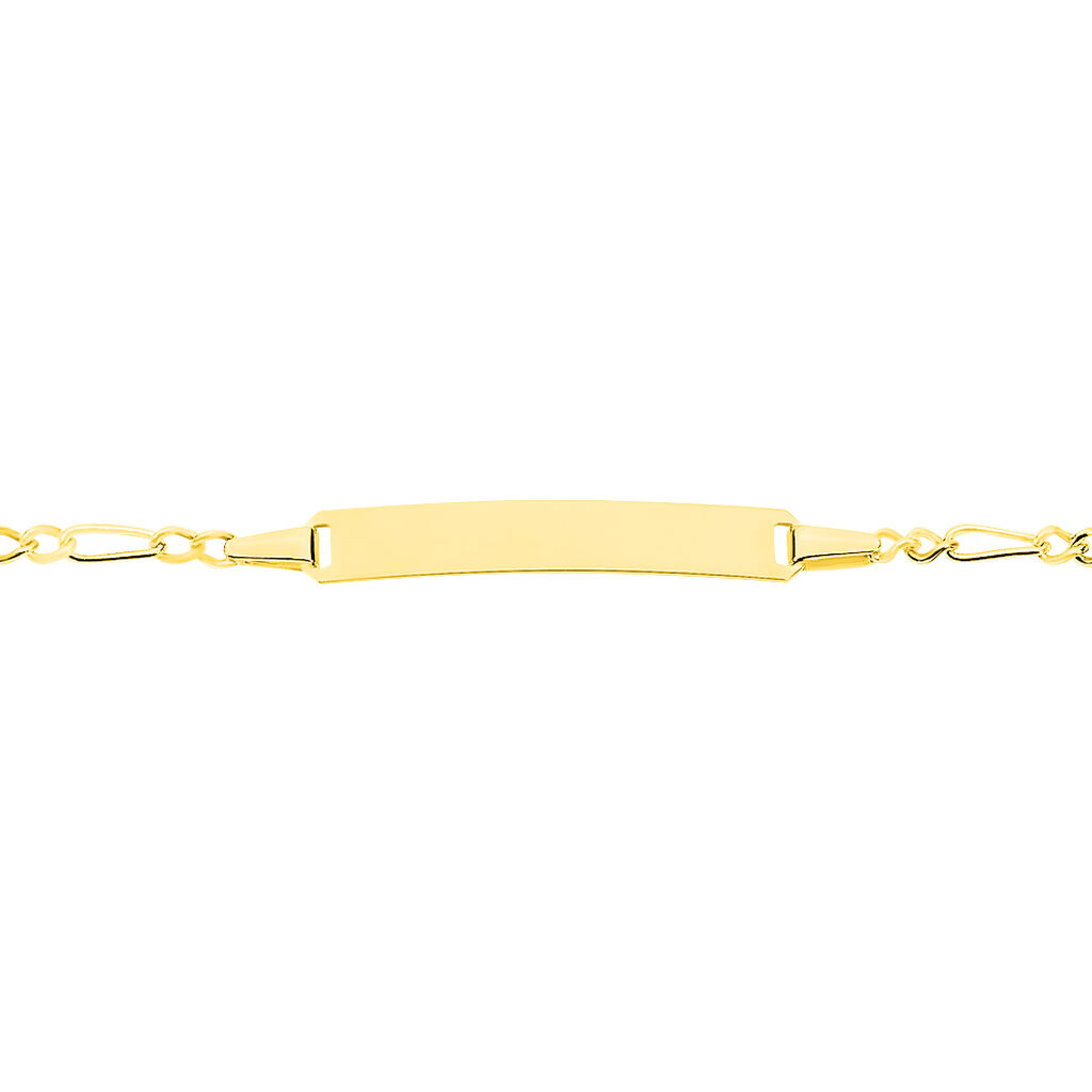 Bracelet Identité Bartolomee Maille Alternee 1/3 Or Jaune - Bracelets Communion Enfant | Histoire d’Or