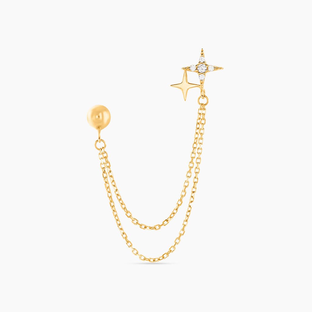 Bijou D'oreille Unitaire Mikko Or Jaune Oxyde De Zirconium - Ear cuffs Femme | Histoire d’Or