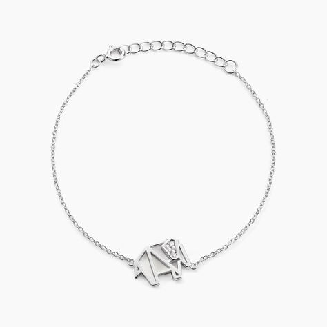 Bracelet Origami Argent Blanc Oxyde De Zirconium - Bracelets Femme | Histoire d&rsquo;Or