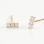 Boucles D'oreilles Puces Plaqu&eacute; Or Jaune Alodia Oxydes De Zirconium - Boucles d'oreilles fantaisie Femme | Histoire d&rsquo;Or