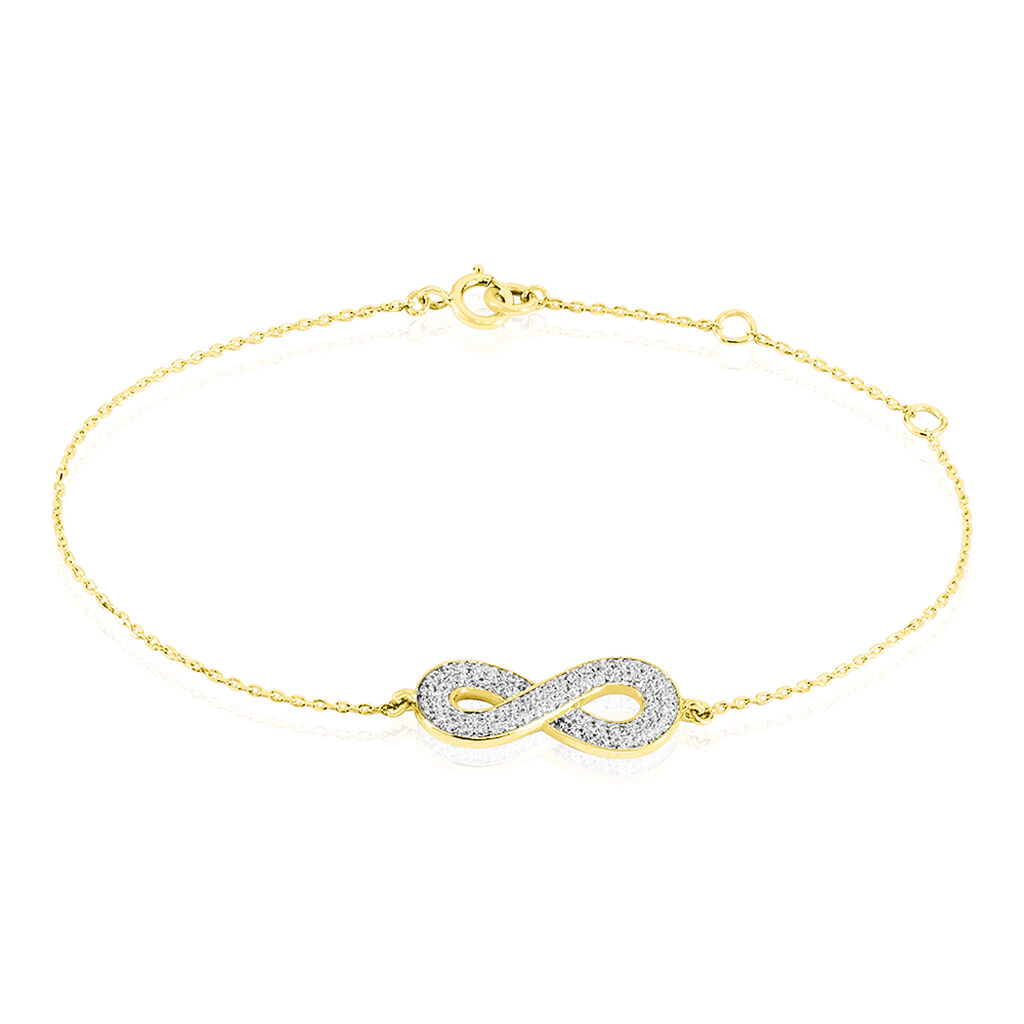 Bracelet Mariquita Or Jaune Oxyde De Zirconium - Bracelets Femme | Histoire d&rsquo;Or