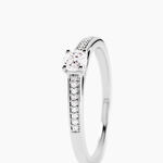 Bague Finella Platine Blanc Diamant - Bagues solitaires Femme | Histoire d&rsquo;Or