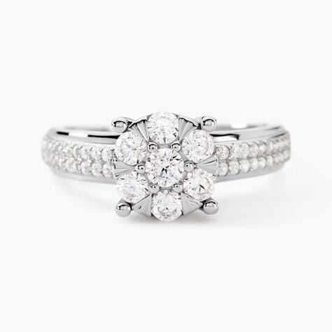 Bague Nazare Or Blanc Oxyde De Zirconium - Bagues avec pierre Femme | Histoire d’Or