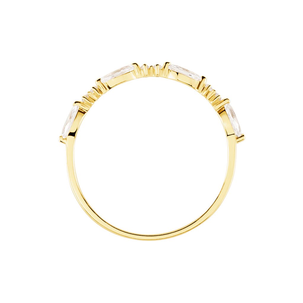 Bague Sparkle Or Jaune Oxyde De Zirconium - Bagues avec pierre Femme | Histoire d&rsquo;Or