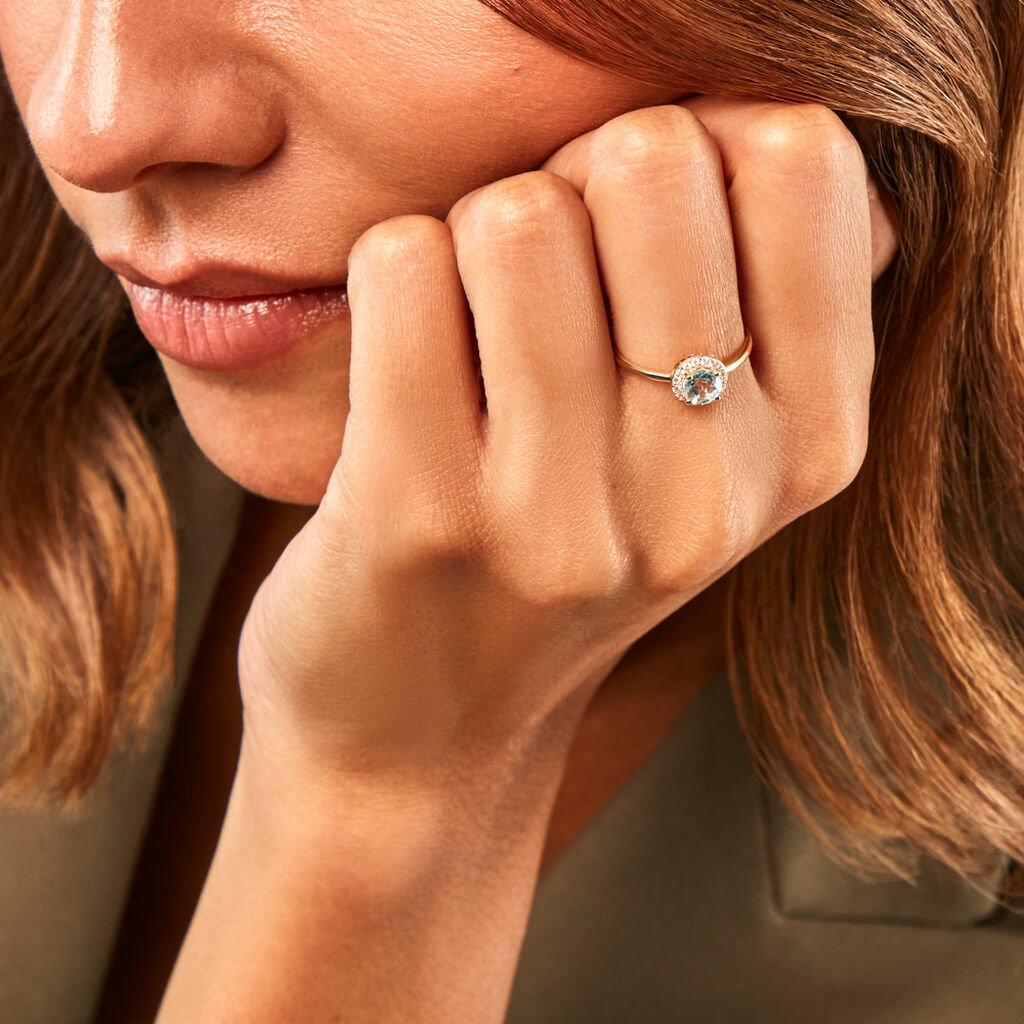 Bague Najib Or Jaune Topaze Oxyde De Zirconium - Bagues avec pierre Femme | Histoire d’Or