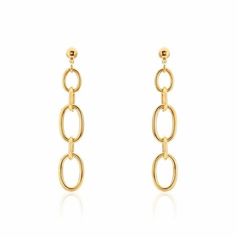 Boucles D'oreilles Pendantes Lina Acier Doré - Boucles d'oreilles fantaisie Femme | Histoire d’Or
