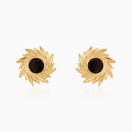 Boucles D'oreilles Puces Delroy Plaque Or Jaune Agate - Boucles d'oreilles fantaisie Femme | Histoire d&rsquo;Or