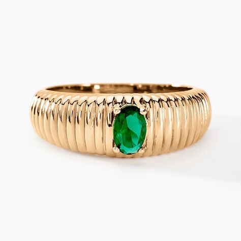 Bague Dune Plaqué Or Doré Verre - Bagues avec pierre Femme | Histoire d’Or