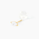 Boucles D'oreilles Puces Muflier Or Jaune Oxyde - Clous d'oreilles Femme | Histoire d&rsquo;Or