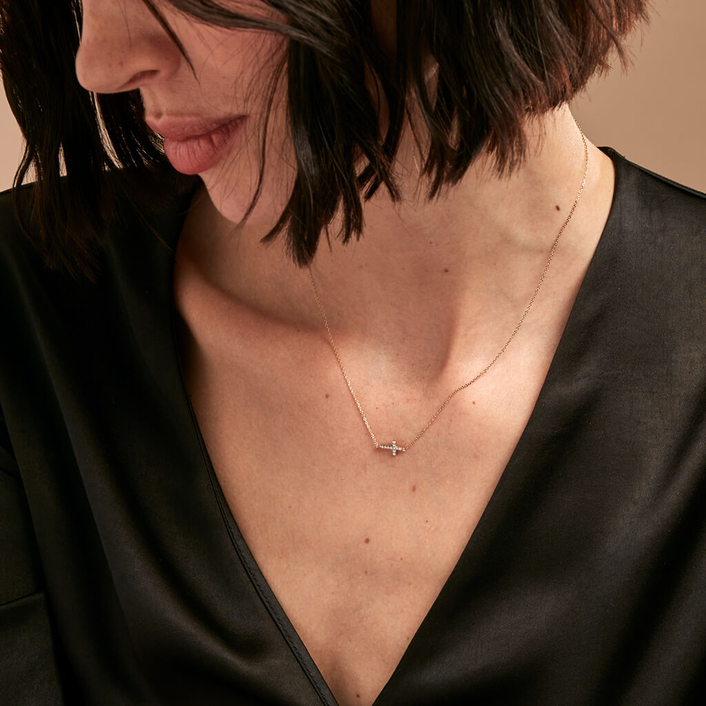 Collier Like A Virgin Or Jaune Oxyde De Zirconium - Colliers Femme | Histoire d’Or