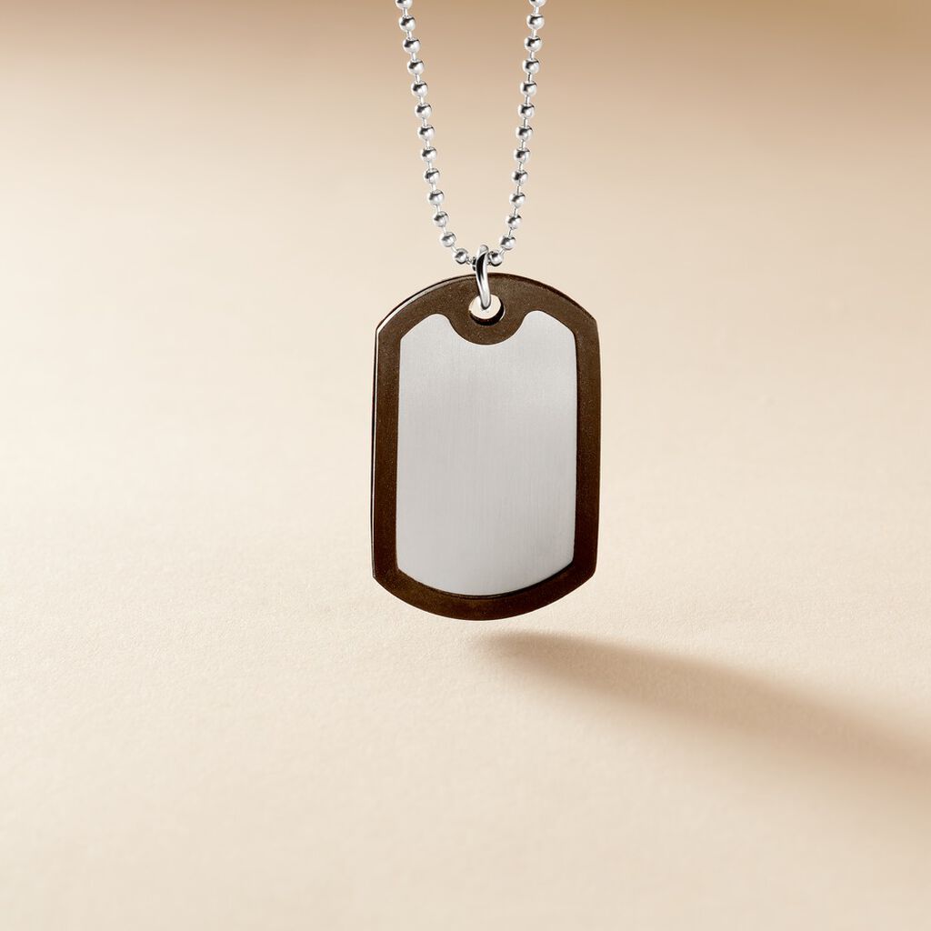 Collier Natanael Acier Blanc - Colliers fantaisie Homme | Histoire d’Or