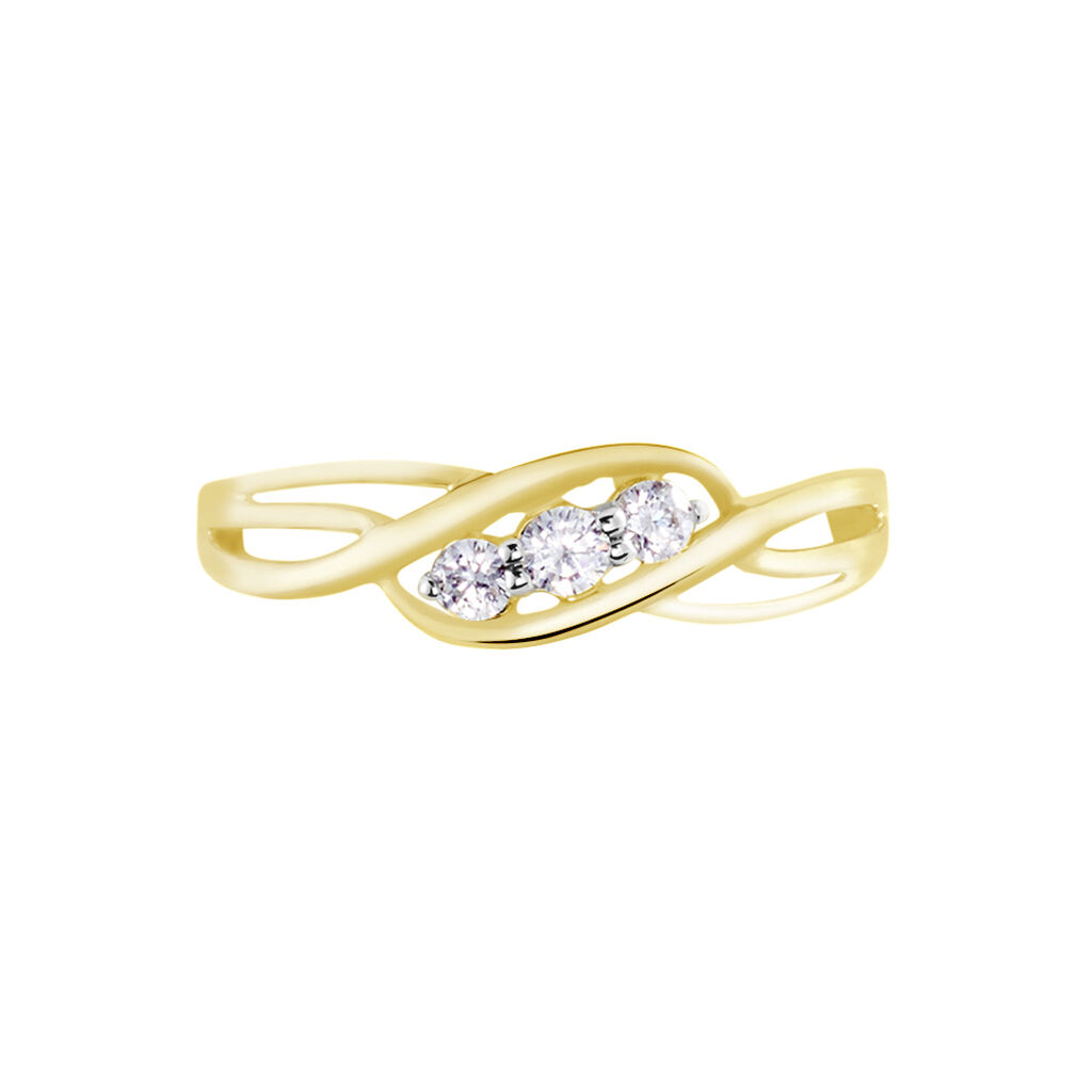 Bague Or Jaune Shaleana Oxydes De Zirconium - Bagues avec pierre Femme | Histoire d’Or