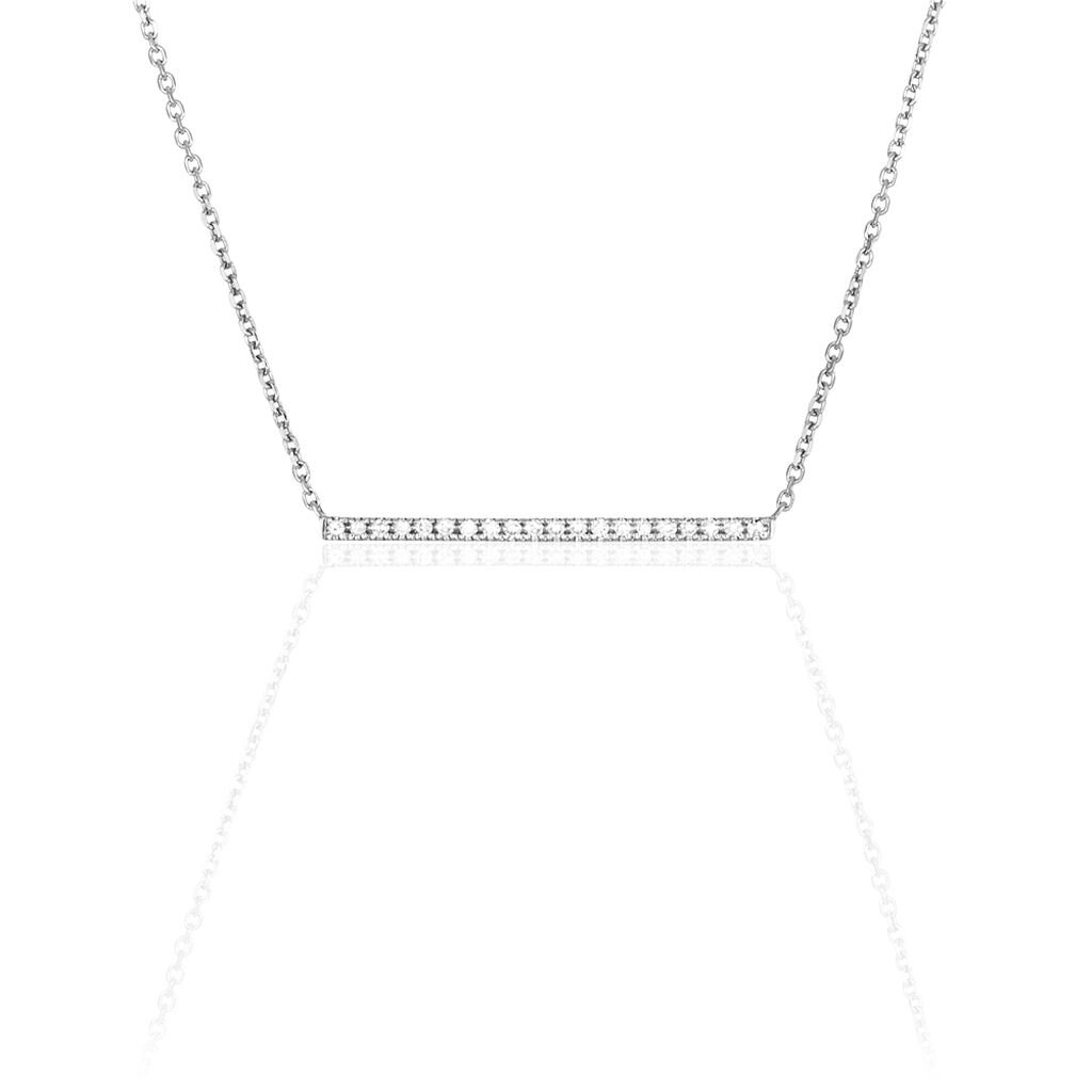 Collier Alayna Or Blanc Diamant - Colliers Femme | Histoire d’Or