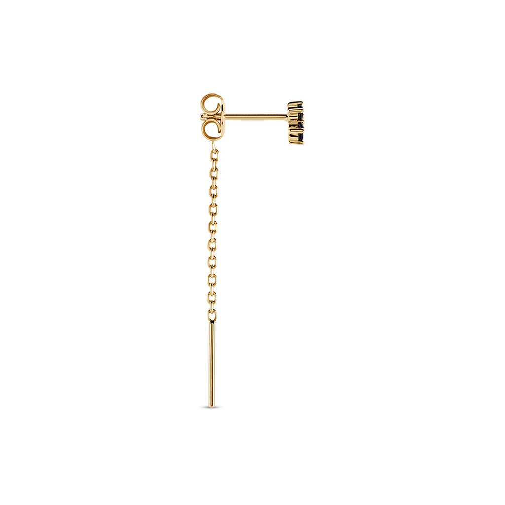 Bijou D'oreille Unitaire Midnight Royalty Plaqué Or Jaune Pierre - Boucles d'oreilles fantaisie Femme | Histoire d’Or