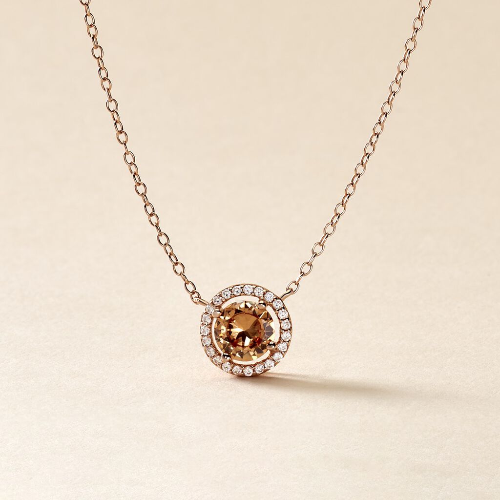 Collier Rio Copacabana Argent Rose Oxyde De Zirconium - Colliers fantaisie Femme | Histoire d’Or