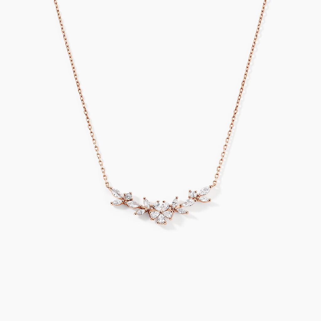 Collier Wanda Argent Rose Oxyde De Zirconium - F&ecirc;te des m&egrave;res Femme | Histoire d&rsquo;Or
