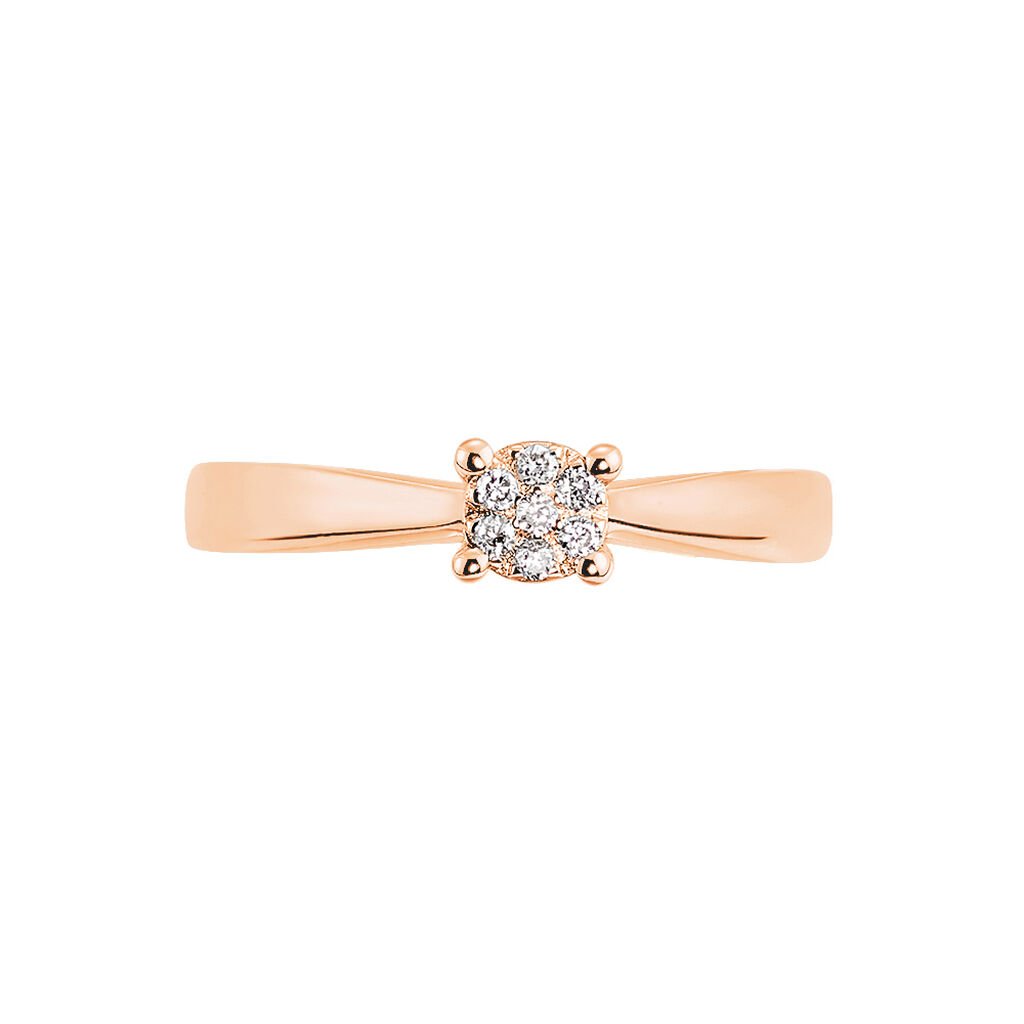 Bague Solitaire Collection Grace Or Rose Diamant - Bagues solitaires Femme | Histoire d&rsquo;Or