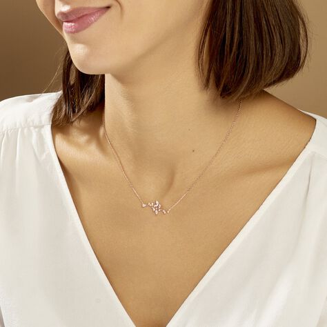 Collier Wendy Argent Rose Oxyde De Zirconium - Colliers fantaisie Femme | Histoire d’Or