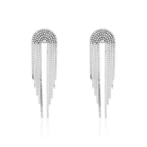 Boucles D'oreilles Pendantes Jakarta Argent Blanc - Boucles d'oreilles pendantes Femme | Histoire d’Or