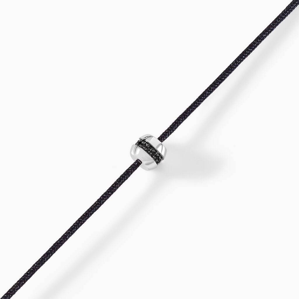 Bracelet Black Diamond Or Blanc Diamant Noirs - Bracelets cordon Homme | Histoire d’Or