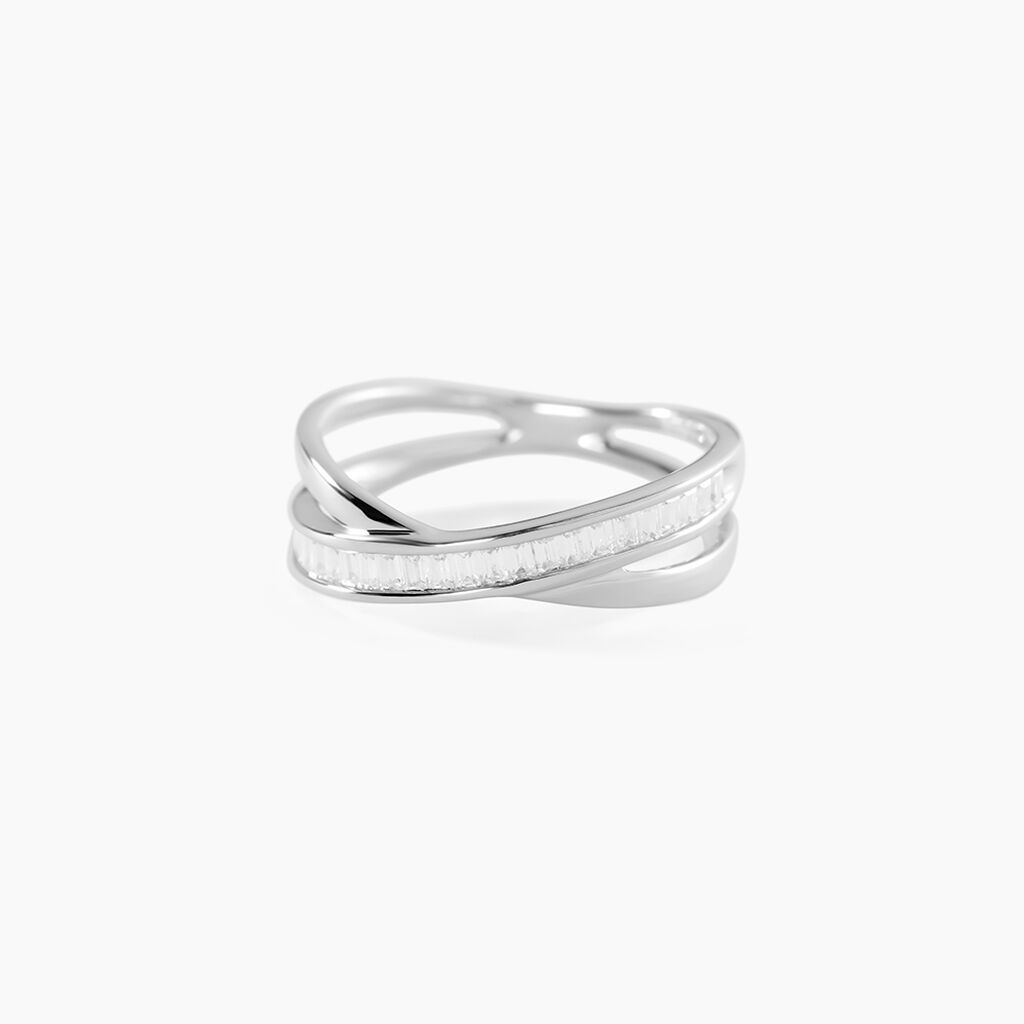 Bague Anelyse Or Blanc Oxyde De Zirconium - Bagues avec pierre Femme | Histoire d&rsquo;Or