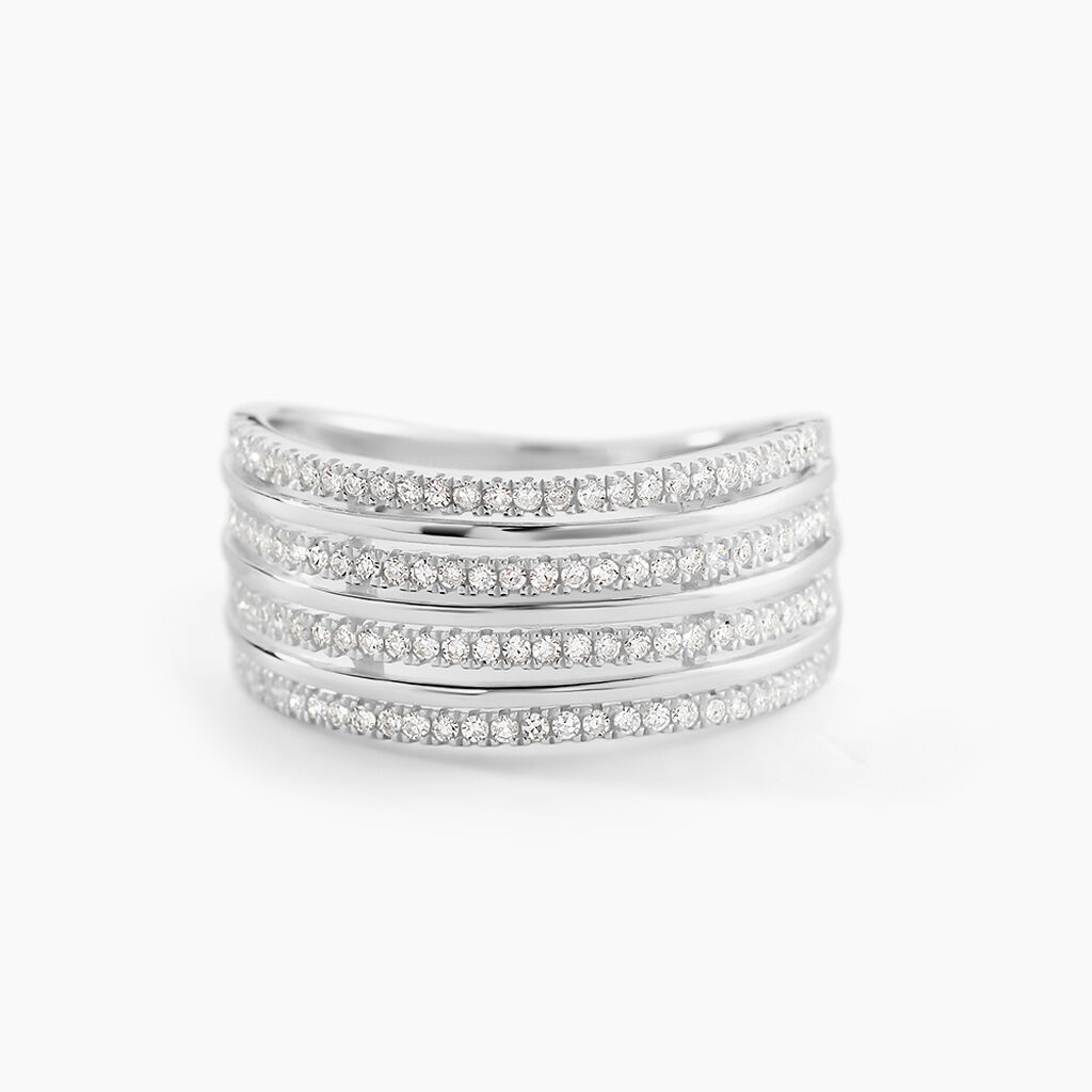 Bague Rayanna Or Blanc Diamant - Bagues avec pierre Femme | Histoire d&rsquo;Or