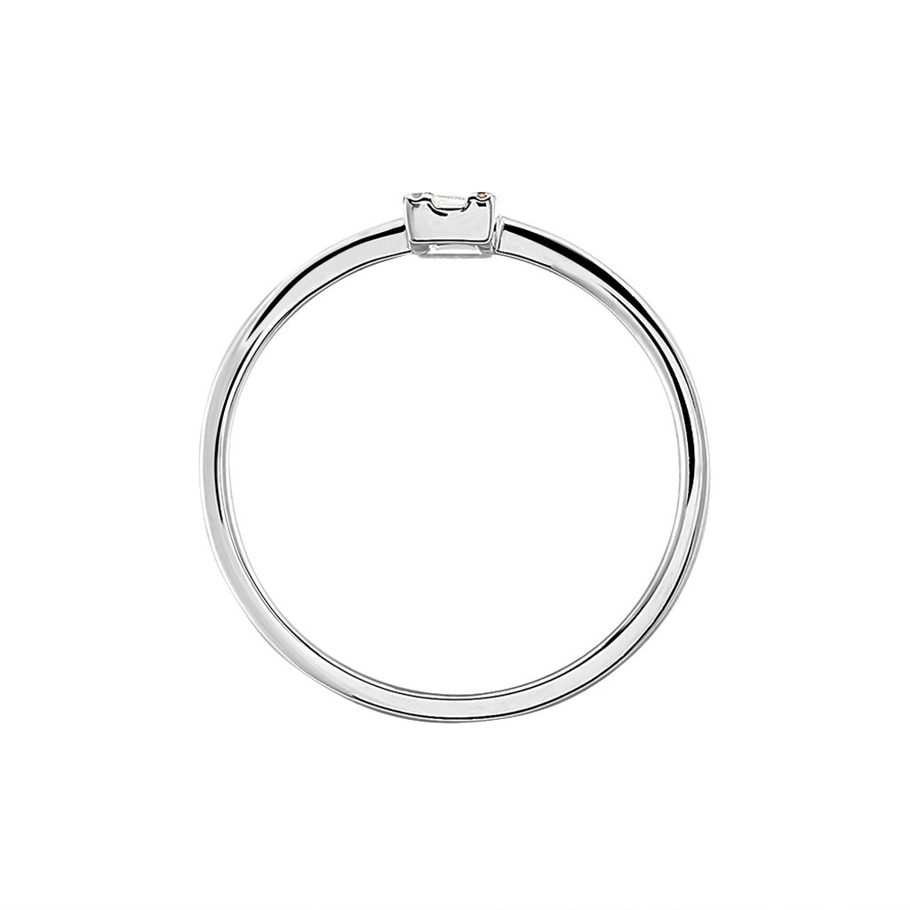 Bague Or Blanc Oxyde De Zirconium - Bagues avec pierre Femme | Histoire d&rsquo;Or