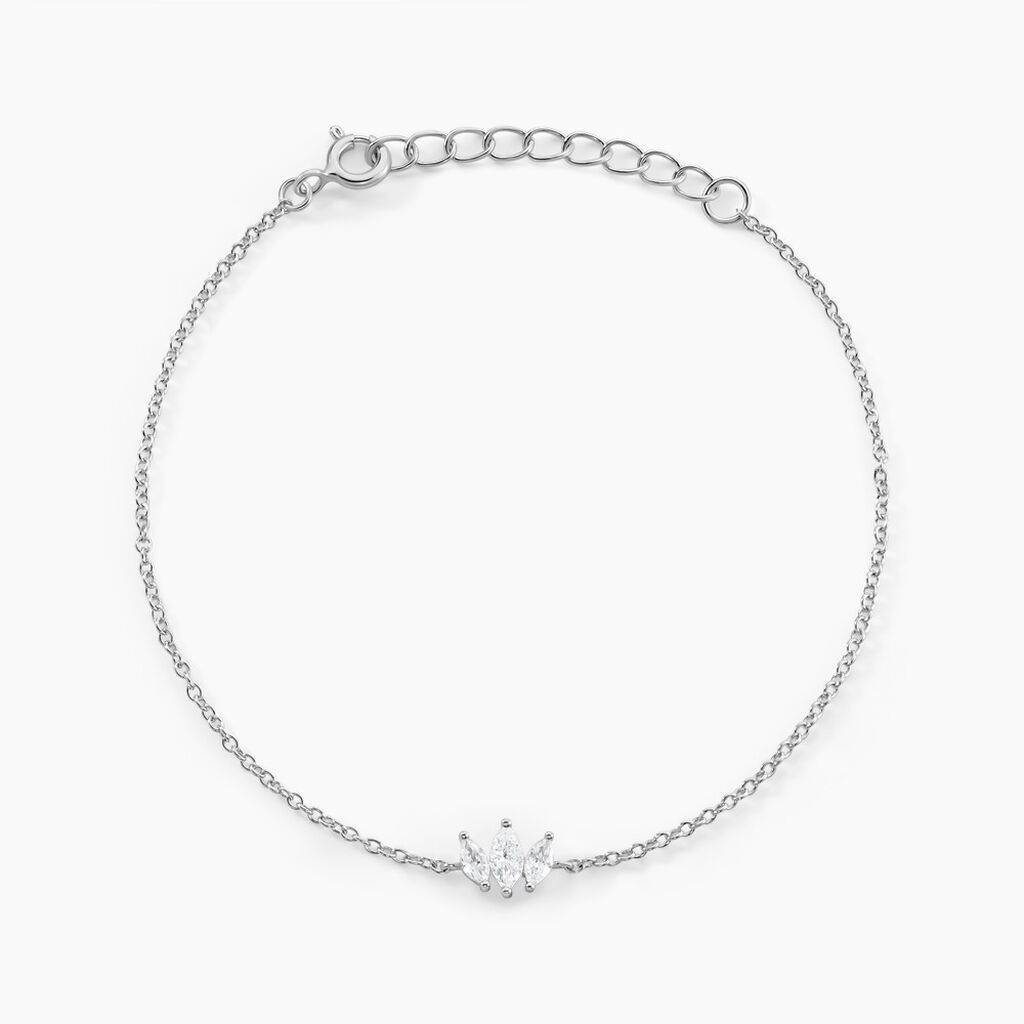 Bracelet Duchesse Argent Blanc Oxyde De Zirconium - Bracelets Femme | Histoire d’Or