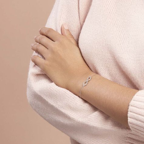 Bracelet Gwenaella Argent Blanc Oxyde De Zirconium - Bracelets Femme | Histoire d’Or