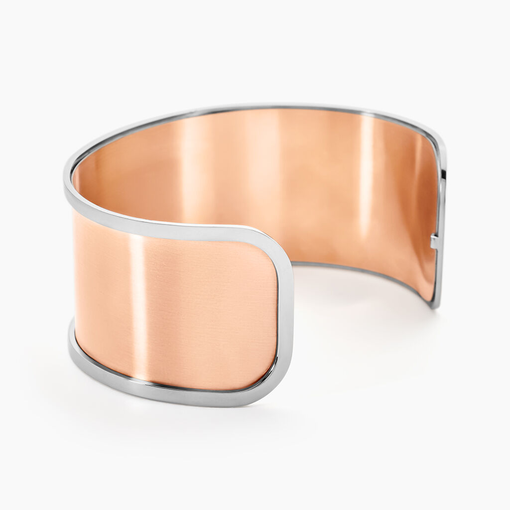 Bracelet Jonc Acier Blanc Strass - Bracelets joncs Femme | Histoire d&rsquo;Or