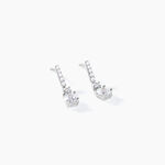 Boucles D'oreilles Pendantes Corianne Argent Blanc Oxyde De Zirconium - Boucles d'oreilles fantaisie Femme | Histoire d&rsquo;Or