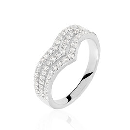 Bague Ilouna Argent Blanc Oxyde De Zirconium - Bagues avec pierre Femme | Histoire d’Or