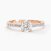 Bague Solitaire Manon Or Rose Oxyde De Zirconium