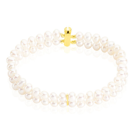 Bracelet 2 Rangs Or Jaune Perle De Culture - Bracelets Femme | Histoire d’Or