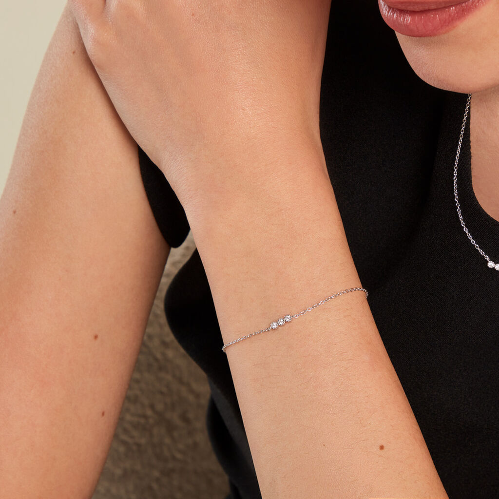 Bracelet Janys Argent Blanc Oxyde De Zirconium - Bracelets Femme | Histoire d’Or