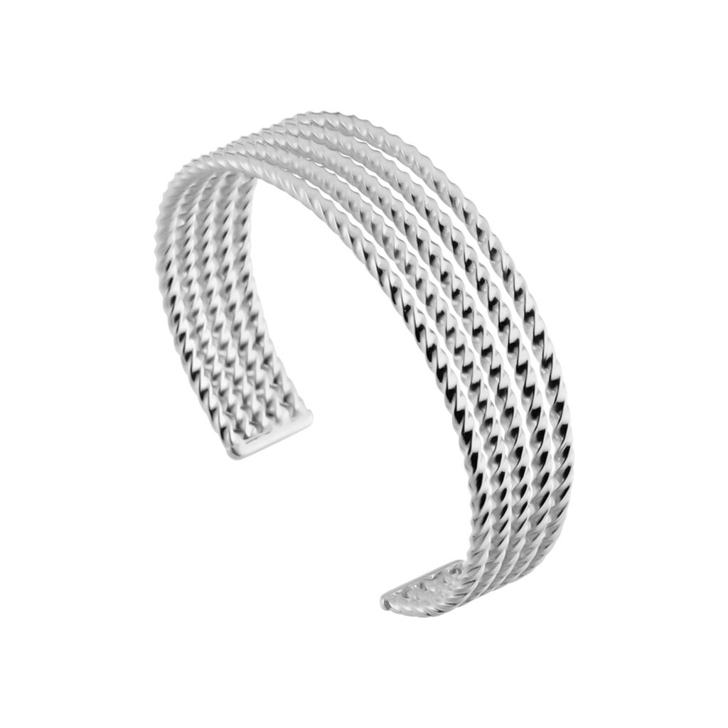 Bracelet Jonc Acier Blanc Anthonyn - Bracelets joncs Femme | Histoire d&rsquo;Or