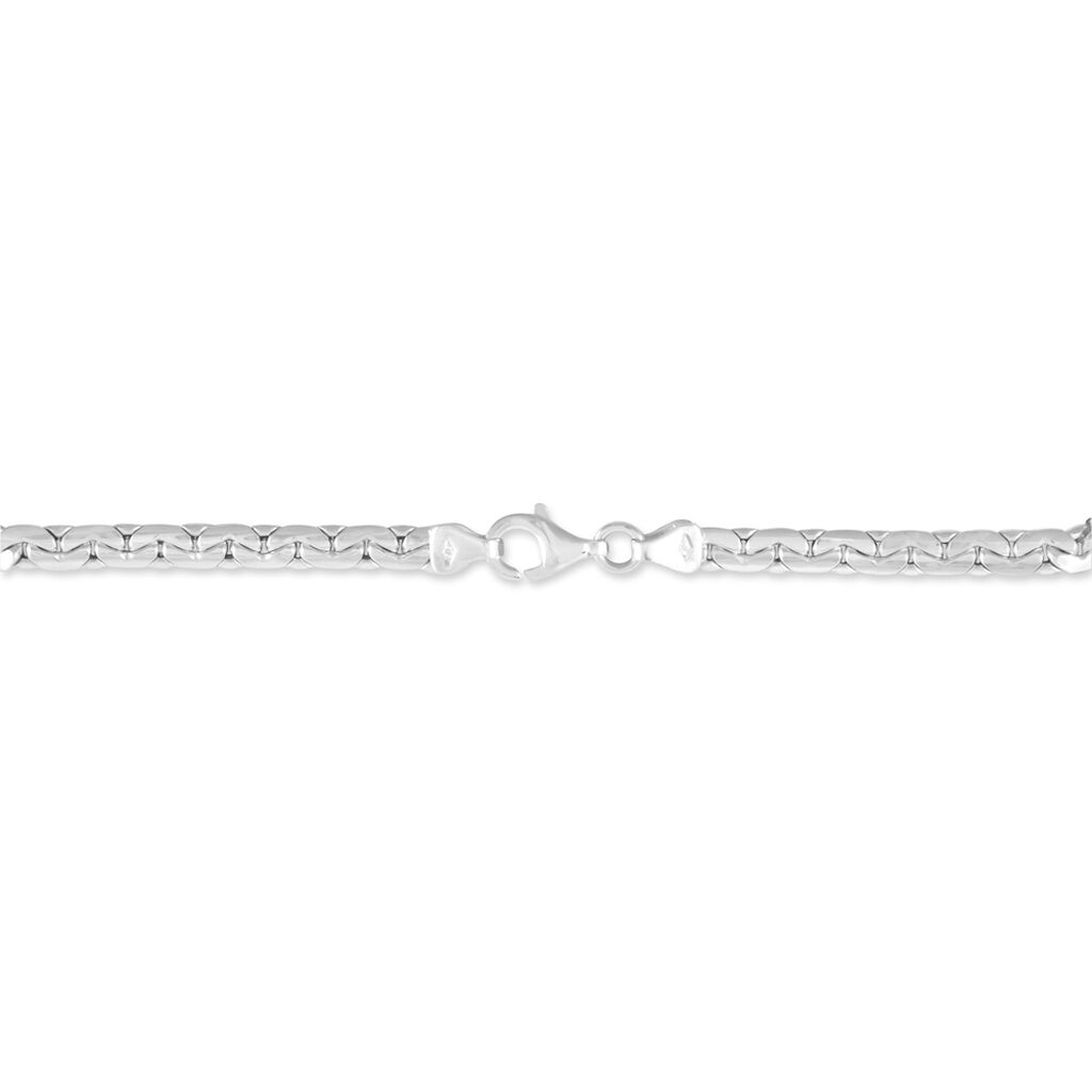 Bracelet Ivy Maille Haricot Or Blanc - Bracelets cha&icirc;ne Femme | Histoire d&rsquo;Or