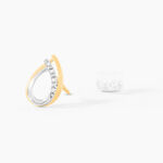 Boucles D'oreilles Puces Marilynn Or Bicolore Diamant Blanc - Clous d'oreilles Femme | Histoire d&rsquo;Or