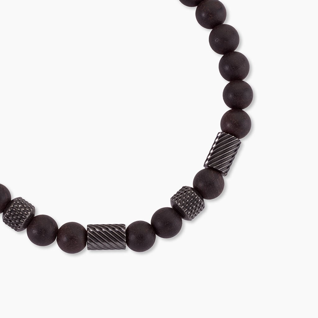 Bracelet Naturel Acier Noir - Bracelets fantaisie Homme | Histoire d&rsquo;Or