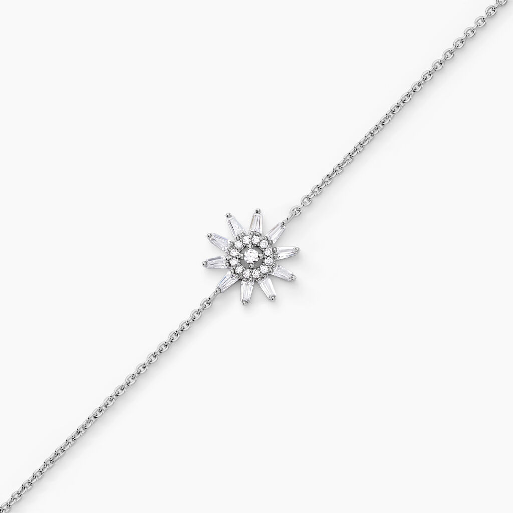 Bracelet Daisy Argent Blanc Oxyde De Zirconium - Bracelets Femme | Histoire d&rsquo;Or