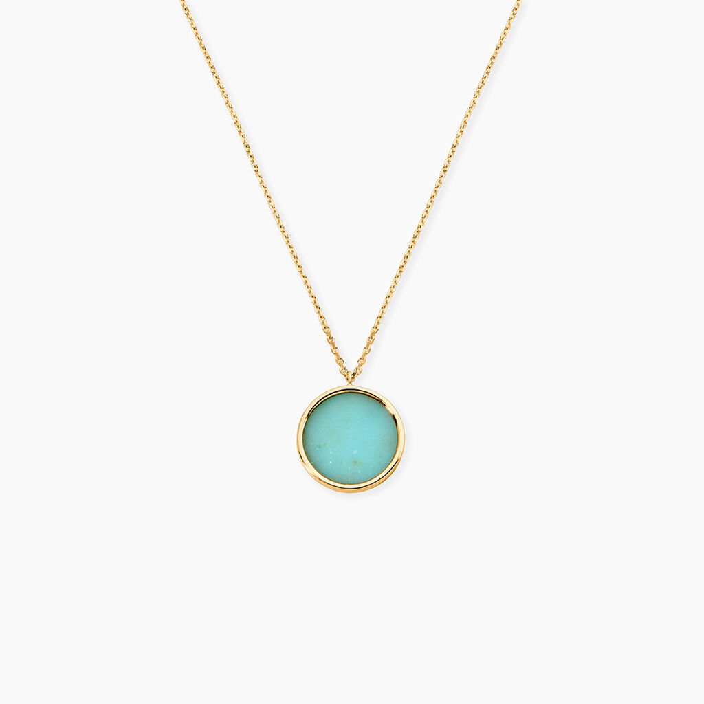 Collier Or Jaune Lucky Gems Amazonite - Colliers Femme | Histoire d&rsquo;Or
