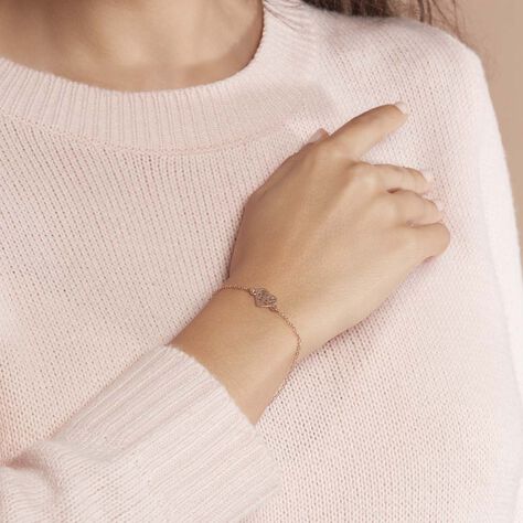 Bracelet Elwenn Argent Rose - Bracelets Coeur Femme | Histoire d’Or
