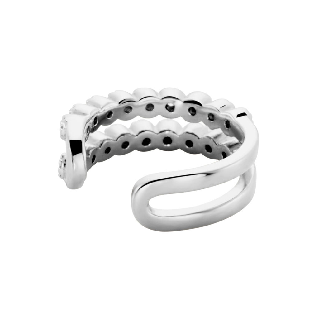 Bague D'oreille Unitaire Widar Argent Blanc Oxyde - Boucles d'oreilles fantaisie Femme | Histoire d’Or