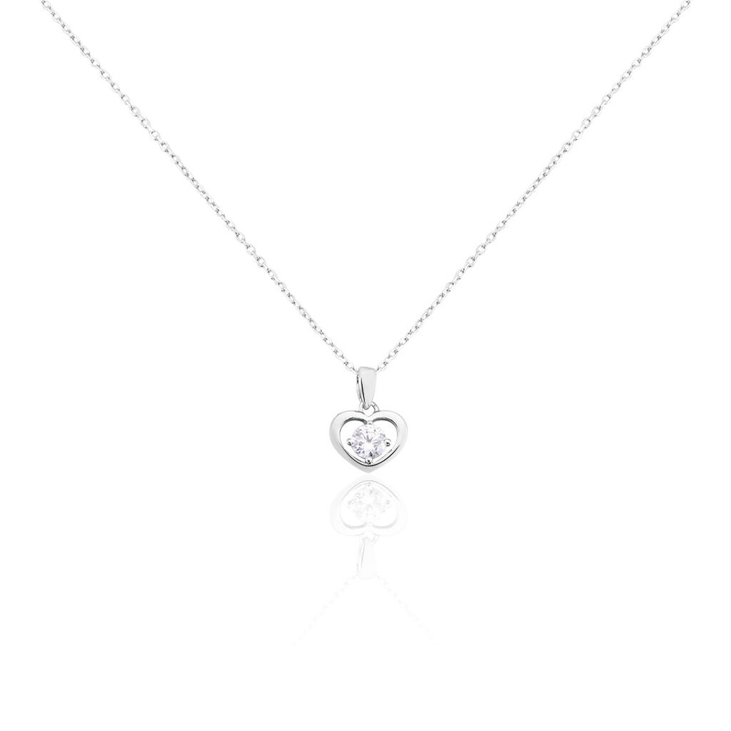 Collier Nalan Argent Blanc Oxyde De Zirconium