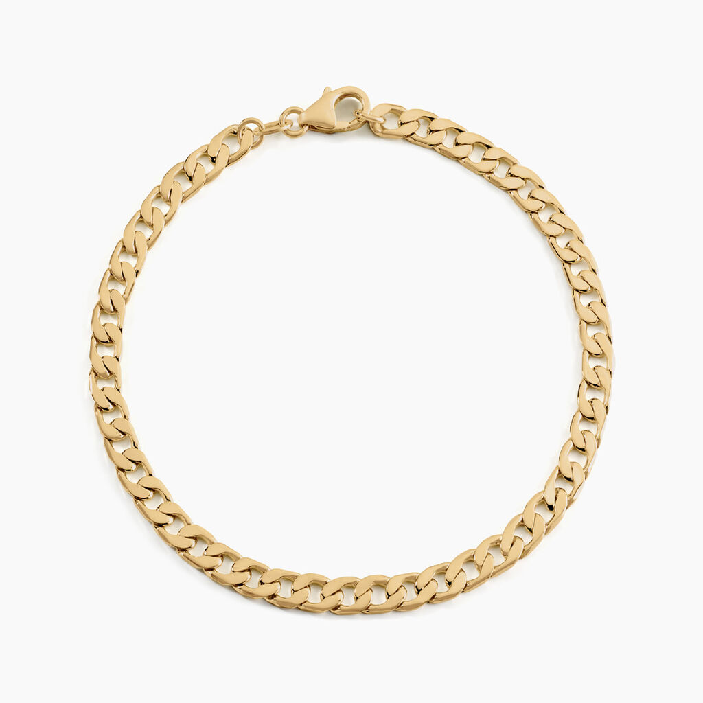 Bracelet Plaqu&eacute; Or Jaune Clement - Bracelets cha&icirc;ne Homme | Histoire d&rsquo;Or