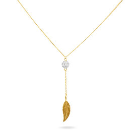 Collier Powoo Or Jaune Strass - Colliers Plume Femme | Histoire d’Or